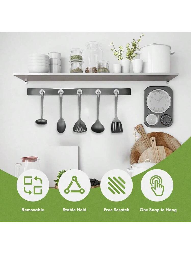 Neosmuk Magnetic Hooks – 80lb+ Heavy Duty Cruise Essentials For Cabins, Fridges, Grills & Travel (Silver)