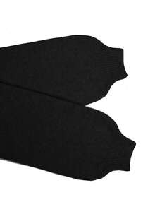 Women's Solid Color Loose Fit Long Sleeve Pullover Sweater - Black - View 5