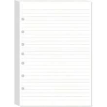 Paquete de hojas de papel de relleno forrado de agujeros para carpetas, rayas universitarias, 5 - 1/2x 8 - 1/2 pulgadas, blanco - blanco - Ver 2