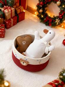 1 chiếc giỏ đựng đồ ăn vặt hình hoạt hình dễ thương, hộp đựng điều khiển từ xa để bàn, giỏ đựng đồ cạnh giường, giỏ đựng đồ dùng cho thú cưng, giỏ quà tặng ngày Valentine/sinh nhật. - Nhiều màu - Xem 3