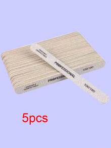 50/30/10 st tunna nagelfilar i trä med sandpapper, slipfiler i trä med 100/180 mesh, dubbelsidiga polerfilar i trä med 180/240 mesh, professionella polerfilar för manikyr, båtformade pedikyrfilar i trä med dubbelsidiga polerfilar, lämpliga för naturliga naglar, hemmasalonger, kristallnaglar etc. - Multifärgad - Visa 16