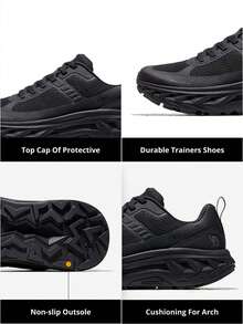 CAMEL CROWN Women's Cross-Country Running Shoes, Cross-Country Running Shoes, Outdoor Non-Slip Sports Running Shoes - Phantom Black - View 3