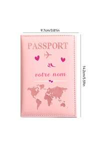 Individuell gestaltbarer rosa Passinhaber mit Namen und Cartoon-Flugzeug-Design, dekoriert mit rosa Herzform. Dieser Passinhaber kann Reisedokumente aufbewahren und auch als Kartenetui verwendet werden, modisch und langanhaltend, geeignet als Geschenk und für den täglichen Gebrauch, eine ideale Wahl für Reisen, Geschäftsreisen, Geschenke für Familie und Freunde, Paare, Geburtstage, Feiertage, Weihnachten und Valentinstag. - Verschiedenfarbig - Übersicht 9
