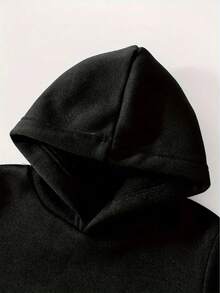 WILL TRADE SISTER FOR ROBUX Children's Casual Long Sleeve Hoodie Hooded Hoodie Suitable For Autumn And Winter Festivals, Mom's Love Sports Top Fashion Printed Children's Clothing Hoodie European And American Style Popular Elements American Children's Youth Student Party Special Clothing 5-14 Year Old Children's Boys And Girls Suitable For 110-160 Cm Height Hoodie The Best Gift For Children - 黑色 - 查看 3