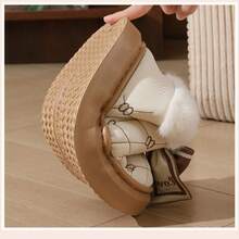 Women's Sandals Platform Snow Boots - Warm And Durable Shoes For Outdoor Non Slip Comfort, Thickened Flat Soles With Winter Slippers,Fuzzy Slippers - 白色 - 查看 5
