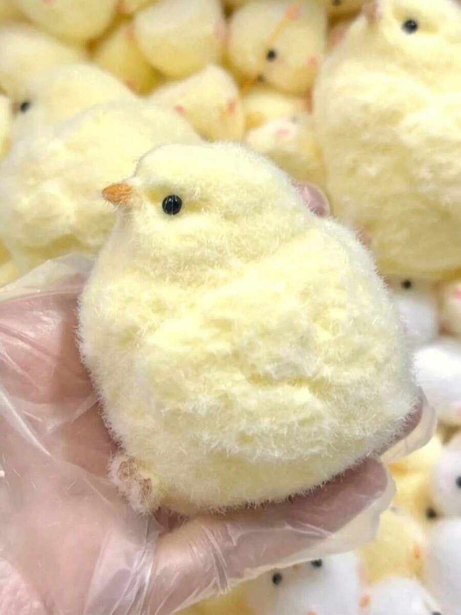1件手工製作軟矽膠小雞壓力紓壓玩具:超柔軟發洩玩具,適合派對與居家裝飾(顏色可能略有差異,以實品為準) - 彩色 - 查看 1