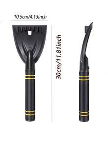 3-In-1 Snow Shovel/Ice Scraper/Frost Brush, ABS Plastic Body With EVA Non-Slip Handle, Suitable For Winter Car Accessories - Black - View 9