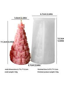 1pc Geometric Triangle, Cylindrical Silicone Mold With Butterfly Relief Design, Suitable For DIY Candle, Resin, Soap And Gypsum Production - Reusable Pyramid Shaped Wax/Resin/Soap Mold With Symmetrical Edges, Multi-Functional Handmade Creation, Suitable For Holiday Gifts, Birthday Party Decoration