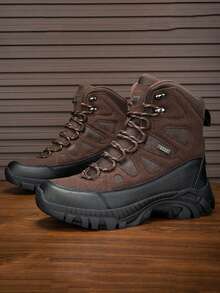 High Quality Hiking Boots, 2025 New Design Plus Size Shoes, Non-Slip Trekking Shoes, Combat Training Military Boots, Camouflage Shoes, Autumn/Winter Men's Tall Boots, Men's Outdoor Hiking Shoes, Outdoor Sports Casual Shoes, Tall Boots, Black Shoes, Grey Shoes, Khaki Shoes, Brown Shoes, Men's Riding Boots, Suitable For Cold Autumn/Winter Weather, Size 39-47 (Asymmetrical Pattern)
