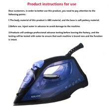 SOKANY 1600W High Power Steam Iron, Electric Iron, Clothing Wrinkle Remover, Rapid Heating, 5 Temperature Settings, Free Switching. 190ml Large Water Tank, No Frequent Refilling, Suitable For Home Use And Business Professionals - UK Plug(220-240V) - View 5