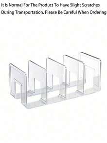 2/1pc Transparent Plastic Bag Organizer Divider, Acrylic Wardrobe Shelf, Handbag Holder, Clear Bag Storage Rack, Suitable For Closet, Bathroom, Office, L-Shaped Storage Rack, Space-Saving Home, Dorm, Office Organizer - Clear - View 10