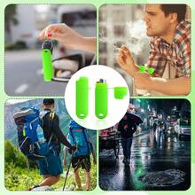 2pcs Waterproof Lighter Cover Holder, Lighters Sleeve Type J6 Outdoor Anti-Drop Protective Lid Lighters, Silicone Protector Sleeve Pack Compatible With Accessories (Light Green) - Màu xám đen - Xem 2