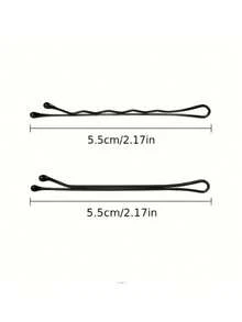 1 boîte de pinces à cheveux plates noires en 1 pièce seul morceau avec visage souriant pour femmes, pinces à cheveux pour frange, accessoires pour cheveux, pinces à griffes, barrettes à cheveux - Blanc - Voir 4