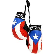 Puerto Rico Flag Boxing Glove Pendant Mini PU Leather Accessories, Red White Blue Star Design, Suitable For Car Rearview Mirror, Backpack And Gym Bag, Small Island Style Decoration, Combining Cultural And Daily Attraction, Travel Accessories, Gym Bag Pendant, Patriotic Design, Fashion Pendant, High-Quality Accessories, Lightweight Pendant, Flag Keychain, Fashion Accessories, Fitness Enthusiasts, Sports Enthusiasts - A - View 5