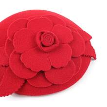 1pc Wool Blend Beret Fascinator Hats For Women Tea Party Hats Fascinators Kentucky Derby Hat Wedding Cocktail Flower Hats - Multicolor - View 8