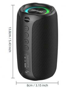 Altavoz inalámbrico de alta potencia ZEALOT M2 de 10W, subwoofer portátil para exteriores con luces RGB, compatible con tarjeta SD/USB/AUX, altavoces estéreo duales, manos libres, compatible con smartphones/tabletas/TVs/computadoras, adecuado para fiestas al aire libre, reuniones en el hogar, eventos en la playa - Unitalla - Ver 4