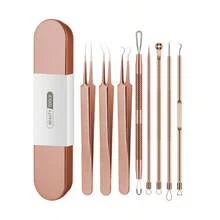 4Pcs Blackhead Acne Remover Acne Blackhead Removal Needle Facial Skin Pores Cleaning Set Tools,Blackhead Remover,Beauty,Skin Care Products,Spa,Self Care,Skin Care Tools,Face Care,Esthetician Supplies,Skin,Face Wash,Facial - Rose Gold - View 26
