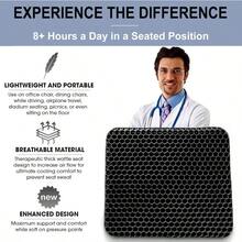 XZGB Gel Seat Cushion For Long Sitting Pressure Relief - Non-Slip Gel Chair Cushions For Back Sciatica Tailbone Pain Relief - Seat Cushion For Office Desk Chair Car Seat Wheelchair Cushions - Black - View 3