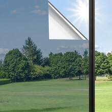 One-Way Window Film: Mirror Reflective Window Film, Privacy Insulation, UV Protection, Anti-Glare Window Sticker Film, Safety Window Film, Home/Office Use Sun-Blocking Film (Silver-Silver) - Silver - View 11