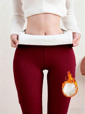 Winter Sport High Waist Thick Wool Tights Warm Velvet Thick Thermal Pants Fleece Tights Winter Women Tights -Suitable Christmas For Gift,More Style By Choose, Cozy Tights