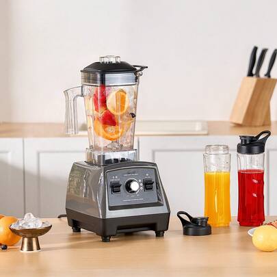 Blender For Smoothies, 61 Oz 1400W, Professional Blender With Powerful Motor, Multi-Functional Food Processing Blender With 2 Cups For Smoothie/Milkshake/Juice, Fits For Kitchen