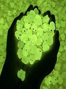 1/10/20pcs Glow-In-The-Dark Mini Resin Chick Figurines, Handmade Cute Creative Chick Decor, Suitable For Crafts, Car Decor, Party Favors, Compact Glowing Mini Chick Ornaments, Vibrant Colors, Slight Color Variation Possible In Bulk Production - Yellow - View 4