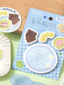 80pcs Assorted Fireworks Life Illustration Sticky Notes, Energetic Kitchen Series, Suitable For Gifts, Office, Home, Marking, Labels, Classrooms, Entertainment Toys, Student Journals, Creative Vintage Decor Stickers