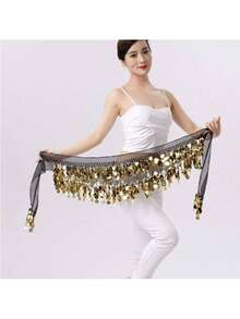 Belly Dance Sequin Tassel Skirt, Fashionable Belly Dance Waist Skirt - Multicolor - View 10