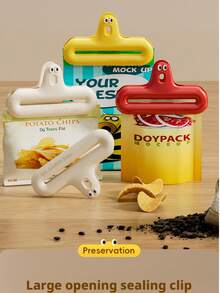 Caterpillar Sealing Clip, Moisture-Proof Snack Clip, Kitchen Sealing And Fixing Clip, Multi-Functional Household Clip, Freshness Preservation Sealer - Multicolor - View 4