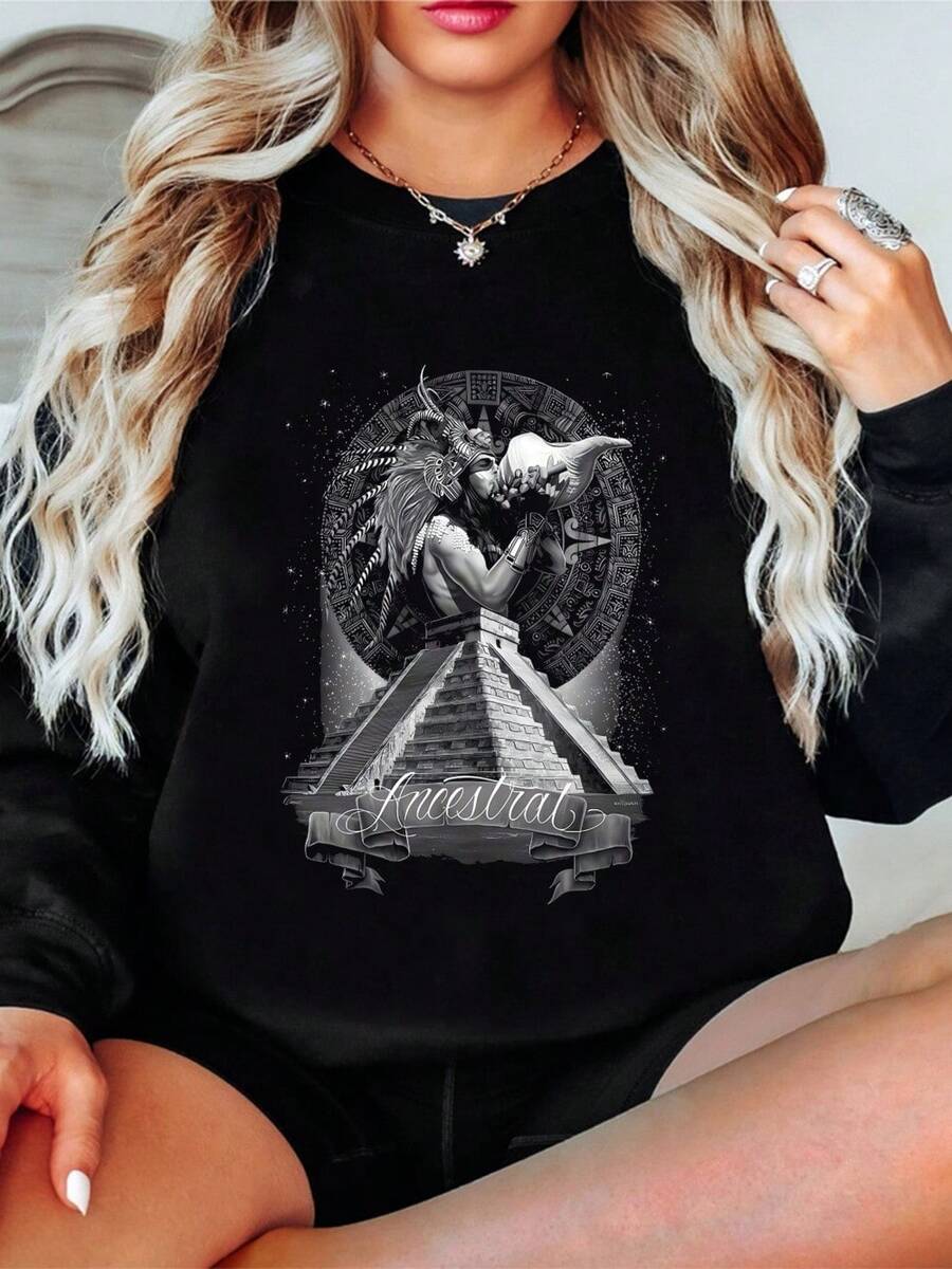 Mayan Calendar Art By D Gonzales DGA T Shirt XX-Large Black_494_t1 - 黑色 - 查看 1