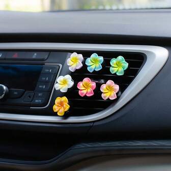 4 Stücke Auto Lüftungsöffnungen in Blumenform. Dekorative Auto Lüftungsöffnungen. Süße und frische eiförmige Lüftungsöffnungen. Auto Lüftungsöffnung Ornamente.