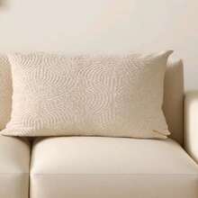 1/2 Pcs Boho Decorative Textured Throw Pillow Covers 18x18, Modern Mid Century Rainbow Tufted Pillow Case, Farmhouse Rustic Geometric Woven Cushion Case For Bed Couch Sofa, Creamy White