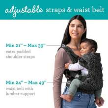 4-In-1 Gray/Black/ Black & Grey/Leopard Print Convertible Baby Carrier,Baby Stuff,Gifts For Babies And Mothers,Christmas Gift,Front Facing Baby Carrier,Adjustable, Ergonomic Babywearing, Registry Essential, Baby Carrier For Newborn To Toddler, Gray/Black/ Black & Grey Leopard,Ergo Baby Carrier,Canguro Para Cargar Bebe,Senarah Toddler Carrier - 多色A - 查看 5