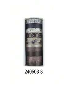 10rolls Fantasy Vintage Stamp Washi Tape, European Style Decorative Background Tape For Journaling, Scrapbooking, DIY Crafts And Planner Decorating - Multicolor - View 16