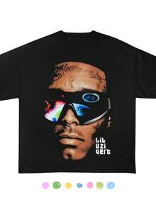 Lil Uzi - Graphic Shirt, Rap Shirt, Vintage Style Rap Tee, Hip Hop T Shirt, Gift_Personalized Gifts - 黑色 - 查看 1