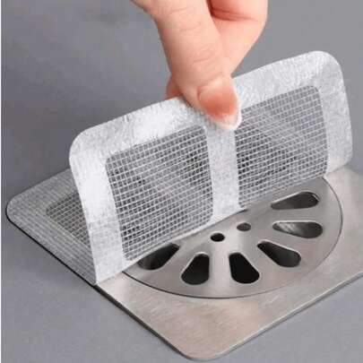 50片/30片/10片/3片装防堵塞排水过滤器，淋浴和浴缸毛发收集器，易于安装的排水过滤器贴纸，一次性排水盖，适用于厨房水槽和洗衣房，有效阻挡毛发并防止害虫。