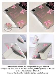 The Pattern Of Bow Tablet Case Compatible With IPad Air 11-Inch M3 2025 / M2 2024, IPad Air 5th Generation 2022 , IPad (A16) 11 Inch 11th Generation 2025,Compatible With Samsung Galaxy Tab,Kindle Paperwhite 12th Gen 2024, Clear Back ,Fashion Pattern Protective Case,Automatic Sleep And Wake-Up Function, Airbag Protection, Suitable For Gifts And Office Use - 彩色 - 查看 5