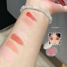 TOOTDODO 微闪粉/蜜桃色腮红膏，蜜桃光泽腮红，柔滑质地，持久水润自然光泽，适合日常可爱妆容和派对妆容，Y2K 美学玫瑰色调 - 彩色 - 查看 6