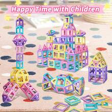 Big Size Macaron Magnetic Designer Construction Set Model & Building Toy Magnets Magnetic Blocks Educational Toys For Kids Birthday Gifts Random Color.(Size:2.56inch) - Multicolor - View 3