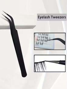 1PC Professional Lash Extension Tweezers - Alcohol-Free, Dolphin-Shaped Handle For Comfortable Grip, Precise & Gentle On Lashes For Home & Salon Use - Multicolor - View 4