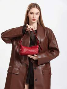 Underarm Bag Women's Bag Cool Drag Style Single Shoulder Underarm Stick Bag Niche Design Leather Zipper Single Shoulder Handbag - Multicolor - View 6