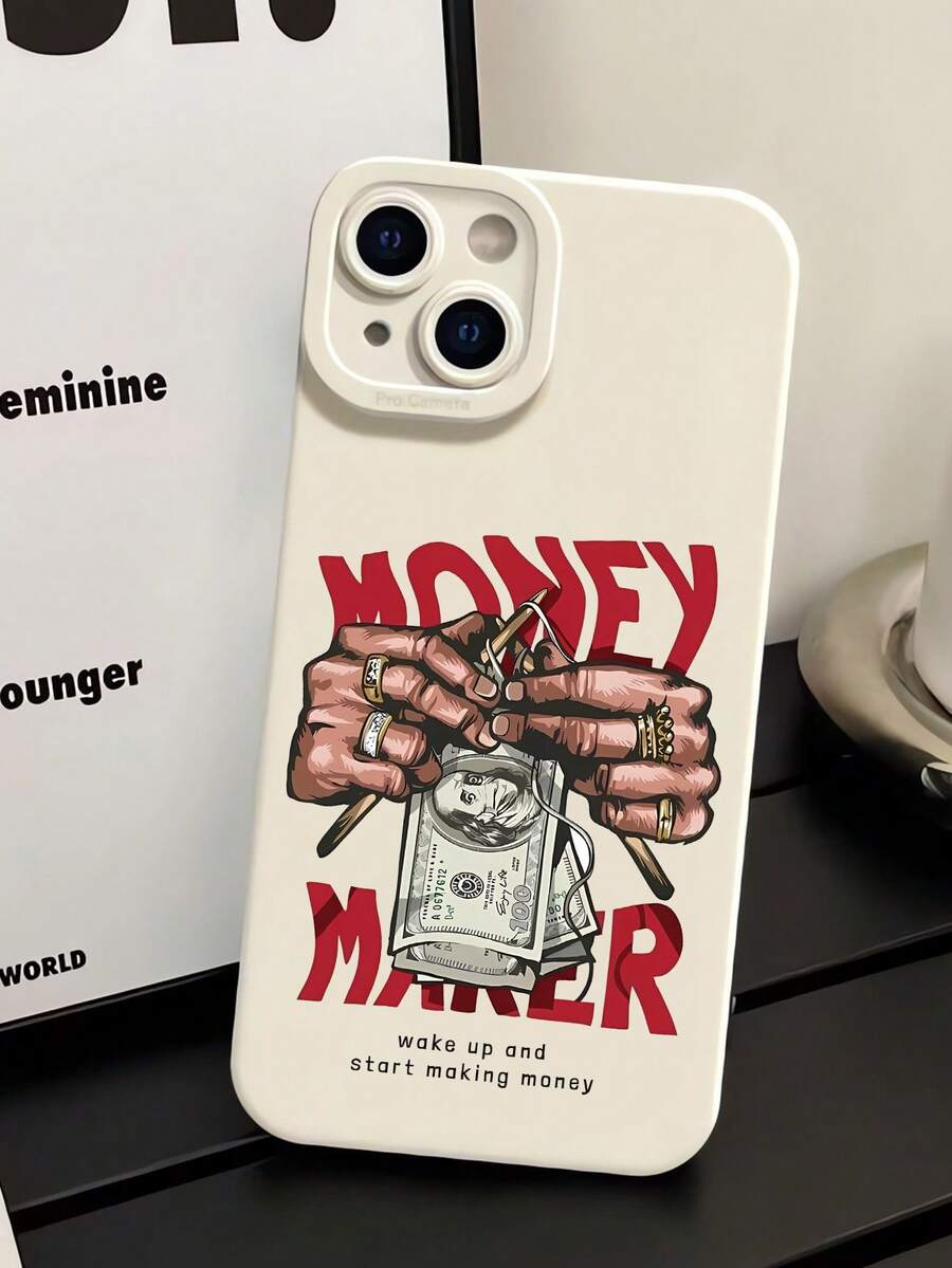 1pc Minimalist Graphic Slogan Design Beige Protective Phone Case Compatible With IPhone 16 ProMax/16/16 Pro/16 Plus/11/15/15 Pro/15 ProMax/12/13/14 ProMax/XS/XR/11 Pro/11 ProMax/12 Pro/12 ProMax/13 Pro/13 ProMax/7 Plus/14 Pro/14 ProMax/14 Plus/7 Plus/8 Plus/8/SE2/12 Mini/13 Mini, Soft Shell, Anti-Yellowing