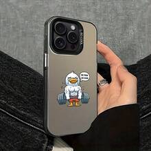 Funda para teléfono: Diseño creativo de pato de dibujos animados con mancuernas y músculos, funda nueva de  caliente - Compatible con iPhone 16/15/14/13/12/11/X/XS/XR/7/8/Pro/Pro Max/Plus, funda a prueba de golpes con protección total/funda impresa/funda UV/nueva - Estilo 1 (1 pieza) - Ver 7