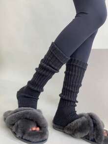 1/2/3 perechi de șosete pentru femei, șosete japoneze stivuite, șosete de toamnă și de iarnă, șosete lungi tricotate gri, acoperitoare pentru picioare cu mătase neagră, pentru a arăta subțire, șosete lungi JK de primăvară și de toamnă, pentru căldură de iarnă - Manșe pentru picioare și picioare - Vizualizare 19