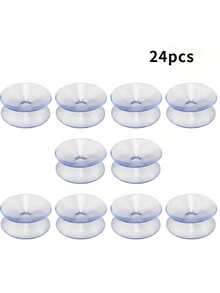 Bohemian Style Transparent Double-Sided Suction Cup Hook - Easy Installation, No Drilling Required For Wall Mounting, Multi-Purpose Non-Slip Mat, Mushroom Head Suction Cup Suitable For Glass Surfaces, Practical Hook, Multi-Function Hook - Clear - View 6