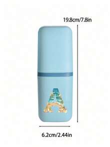 A-Z Letter Beach Series Portable Toothbrush Holder, Keeps Your Toothbrush Clean And Portable Anytime! Travel Toothbrush Rack, Portable Toothbrush Cup Lid, Suitable For Travel, Camping, Business Trip And School, Multi-Function Toothbrush Cup, Travel Wash Cup, Toothbrush And Toiletry Storage Set, Minimalist Toiletry Storage Box, Travel Essential, Bathroom Accessory, Home Goods And Storage - Multicolor - View 10