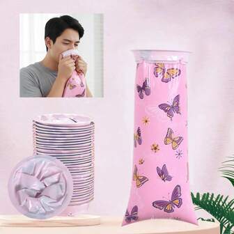 1pc/10pcs Disposable Vomit Bags, Leak-Proof, Travel Motion Sickness Vomit Bags, Suitable For Adults And Pregnant Women, Cleaning Supplies, Household Items