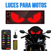 Luces LED para motocicleta-decoraciones navideñas: 7*17.3 cm, cartel LED programable, ojos LED para coche, conexión inalámbrica Bluetooth, controlado por APP, texto/imágenes animadas personalizables DIY, perfecto para motocicletas y taxis - 7*17,3 centímetros - Ver 9