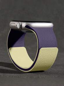 1 pièce Bracelet de montre magnétique en silicone à texture de litchi, compatible avec Apple Watch 42 mm, 38 mm, 40 mm, 41 mm, 44 mm, 45 mm, 46 mm, 49 mm, bracelet de remplacement pour montre connectée Série Ultra2, Ultra SE2, SE 11, 10, 9, 8, 7, 6, 5, 4, 3, 2, 1 - Multicolore - Voir 7