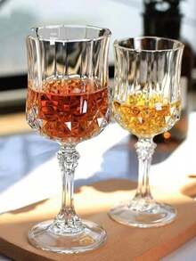 6/12pcs High Quality 200ml Champagne Glasses, Crystal Texture Wine Glasses, Suitable For Holiday Parties, Gatherings, Family, Friends Meetings, Ramadan Activities, Company Team Building, Back To School Season - Multicolor - View 2